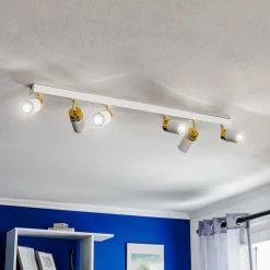 Loftspot Rondo hvid/guld 6 lyskilder