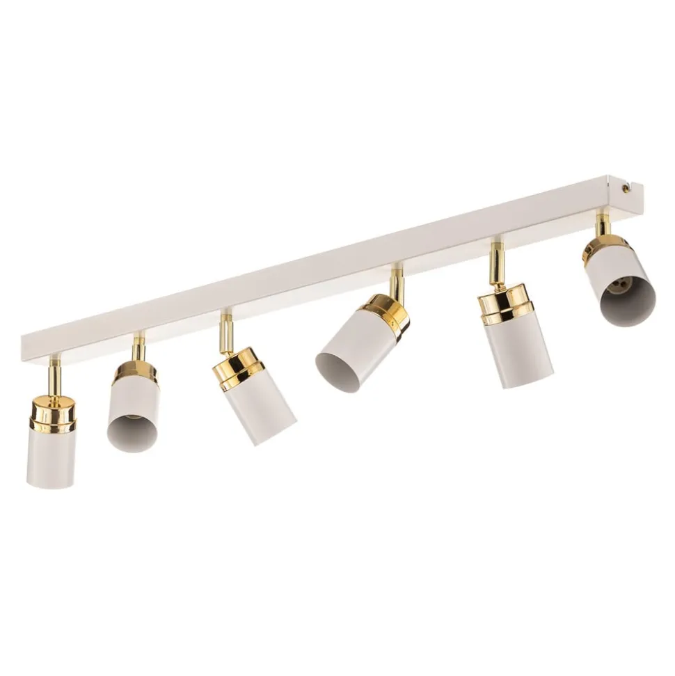 Loftspot Rondo hvid/guld 6 lyskilder