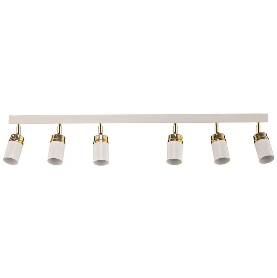 Loftspot Rondo hvid/guld 6 lyskilder