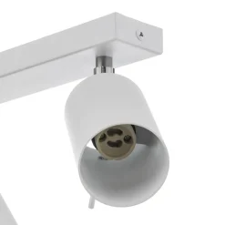 Loftspot Round, hvid, 3 lyskilder lineær