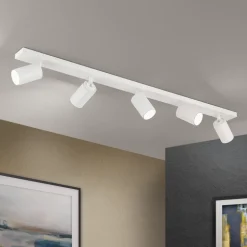 Loftspot Sean, hvid, 5 lyskilder, aluminium, GU10