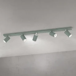 Loftspot Sean, lysegrøn, 5 lyskilder, aluminium, GU10