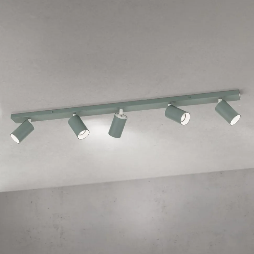 Loftspot Sean, lysegrøn, 5 lyskilder, aluminium, GU10