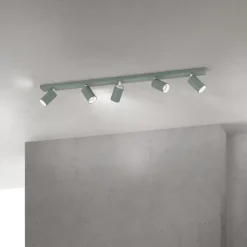 Loftspot Sean, lysegrøn, 5 lyskilder, aluminium, GU10
