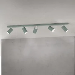 Loftspot Sean, lysegrøn, 5 lyskilder, aluminium, GU10