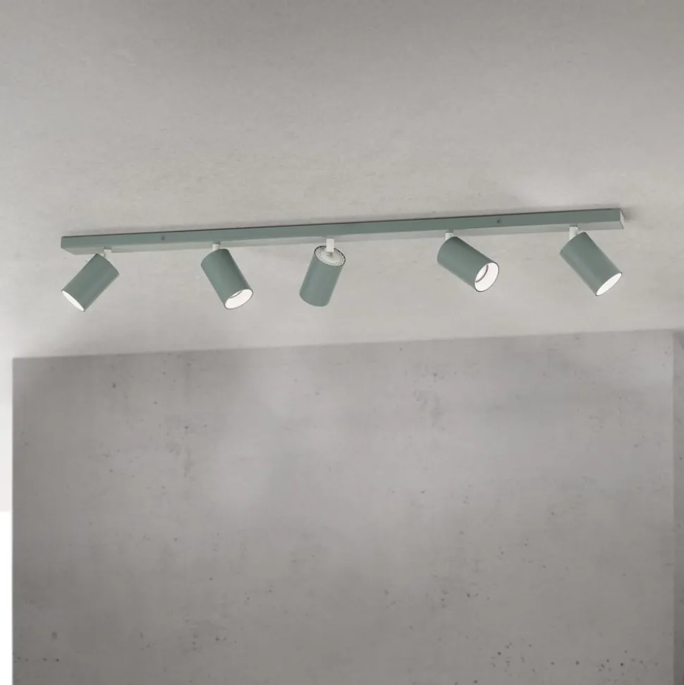 Loftspot Sean, lysegrøn, 5 lyskilder, aluminium, GU10
