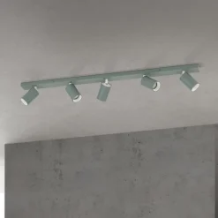 Loftspot Sean, lysegrøn, 5 lyskilder, aluminium, GU10