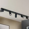 Loftspot Sean, sort, aluminium, 100 cm lang, GU10