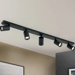 Loftspot Sean, sort, aluminium, 100 cm lang, GU10