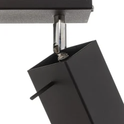 Loftspot Square, sort, 2 lyskilder