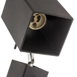 Loftspot Square, sort, 2 lyskilder