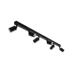 Loftspot Top, sort, 127 cm, 6 lyskilder, metal, GU10