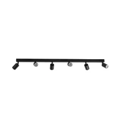 Loftspot Top, sort, 127 cm, 6 lyskilder, metal, GU10