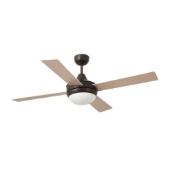 Loftsventilator Icaria L med lysebrun/mahogni
