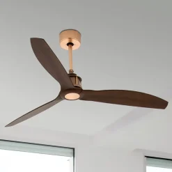 Loftventilator Just Fan kobber valnød