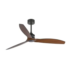 Loftventilator Just Fan M, sort/mørkt træ