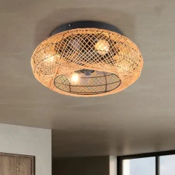 Loftventilator Lillesand med lys, lydløs, Ø 50 cm, fjernbetjening