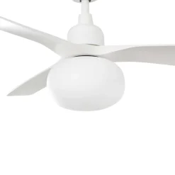 Loftventilator med lys Outwood, hvid, DC, støjsvag, Ø150cm