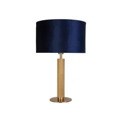 London bordlampe, messing/blå