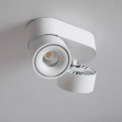 LOOM DESIGN Aim LED-loftspot 2 lyskilder hvid