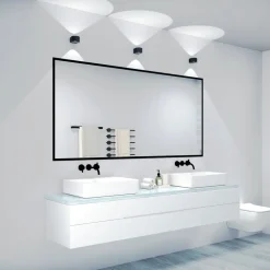 LOOM DESIGN Frey LED-væglampe IP65 2x6W sort