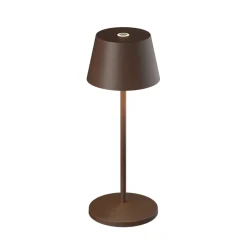 LOOM DESIGN LED genopladelig bordlampe Modi Micro, IP65, corten