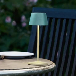 LOOM DESIGN LED genopladelig bordlampe Modi Micro, IP65 grøn-grå