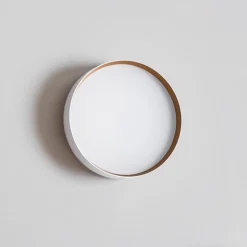 LOOM DESIGN LED-loftlampe Lucia, hvid/guldfarvet Ø 35 cm