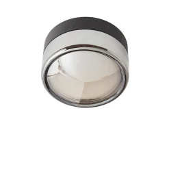 LOOM DESIGN LED-loftslampe Otto Convex, grå, IP65