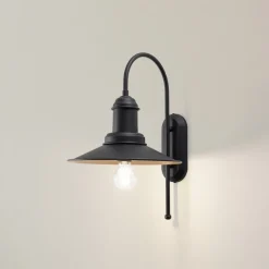 Lorato væglampe, sort, højde 48 cm, metal, E27