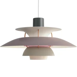 Louis Poulsen Designer-pendellampe PH 5, grå, Ø 50 cm