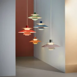 Louis Poulsen Designer-pendellampe PH 5, grå, Ø 50 cm