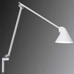 Louis Poulsen NJP LED-væglampe, arm lang, hvid