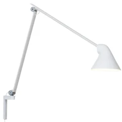 Louis Poulsen NJP LED-væglampe, arm lang, hvid