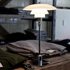 Louis Poulsen PH 3/2 bordlampe, højglans forkromet