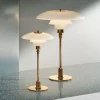 Louis Poulsen PH 2/1 bordlampe, messing-hvid