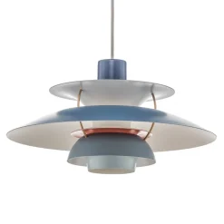 Louis Poulsen PH 5, designer pendellampe, blå