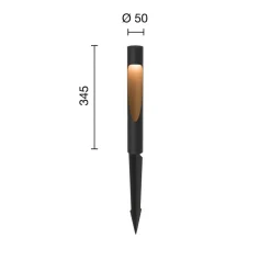 Louis Poulsen sokkellampe Flindt 827 sort spidsstik