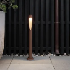 Louis Poulsen vejlampe Flindt, 930, corten 70 cm base 24 V