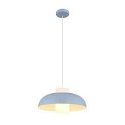 Lowe pendellampe, blå mat, Ø 38 cm, metal