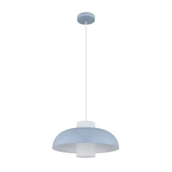 Lowe pendellampe, blå mat, Ø 38 cm, metal
