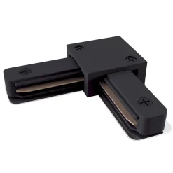L-tilslutning, 1-faset skinne, sort