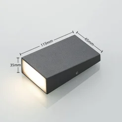 Lucande Adarey udendørs LED-væglampe, IP54