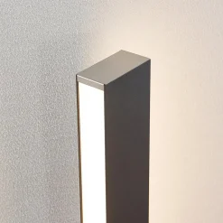 Lucande Aegisa LED-vejlampe, 80 cm, antracit, metal, IP54