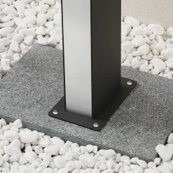Lucande Aegisa LED-vejlampe, 80 cm, antracit, metal, IP54