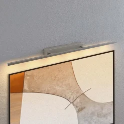 Lucande Alexis LED-gallerilampe 118 cm, mat nikkel