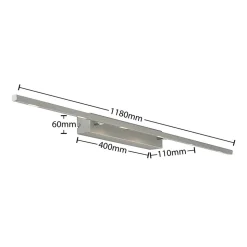Lucande Alexis LED-gallerilampe 118 cm, mat nikkel