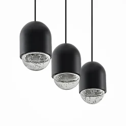 Lucande Amielle pendellampe, 3 lyskilder, sort