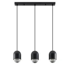 Lucande Amielle pendellampe, 3 lyskilder, sort