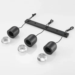 Lucande Amielle pendellampe, 3 lyskilder, sort